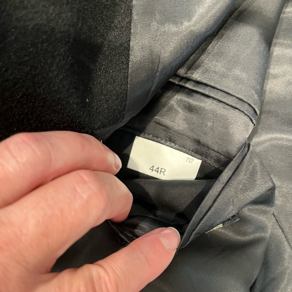 Jos A Bank Mens Camel Hair Blazer 44R Solid Black Jacket Sport Coat $450 - Picture 10 of 11